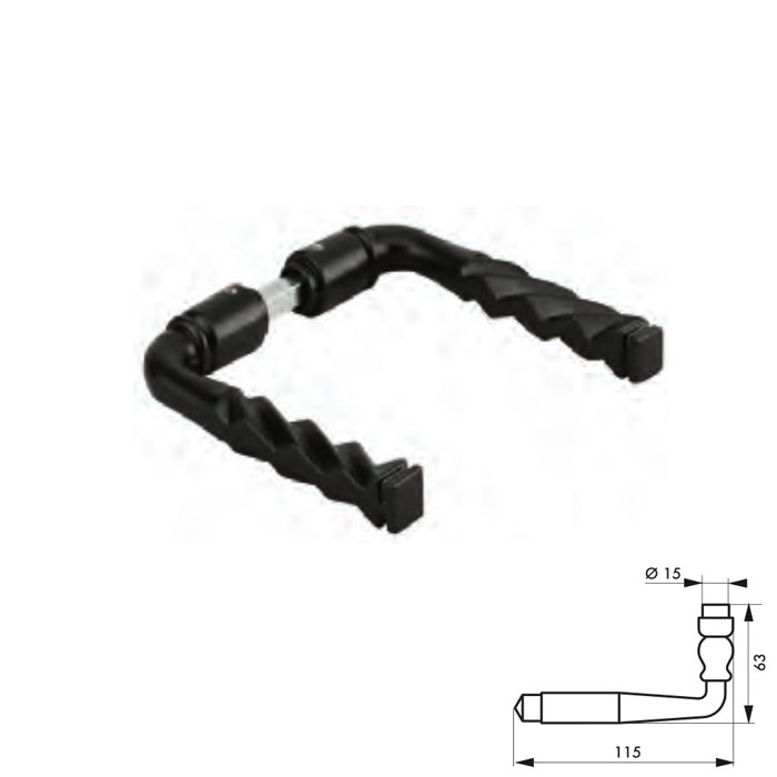 Twisted aluminium Handles 3353