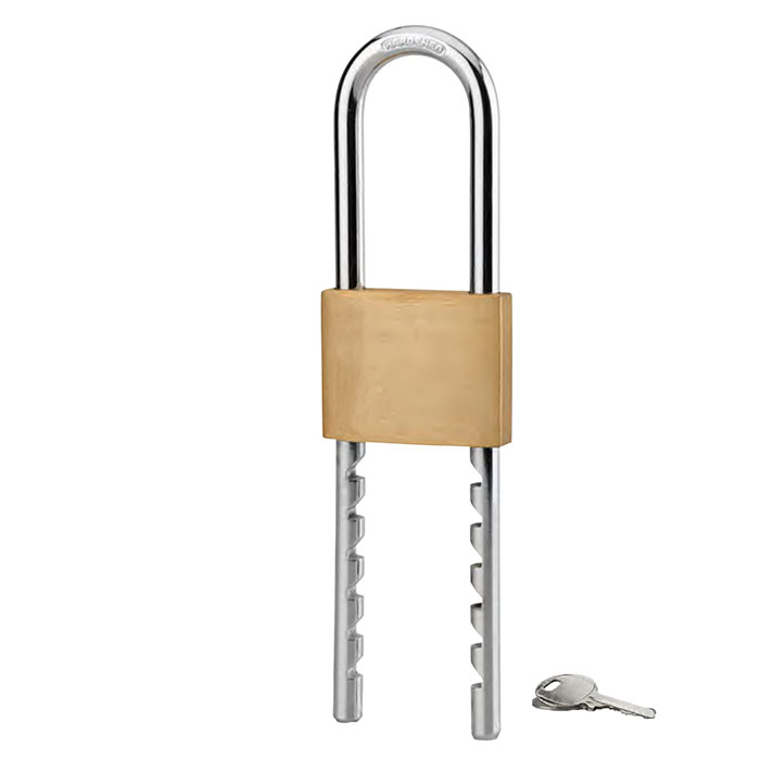 Brass Padlock with Adjustable Shackle