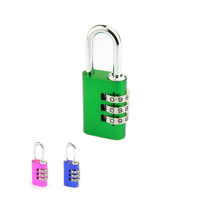 Aluminium Oval Shape Combination Padlock- 3 Wheels