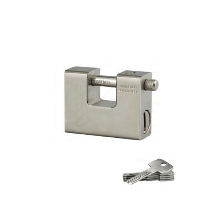 Heavy Duty Iron Rectangular Padlock with Computer Keys