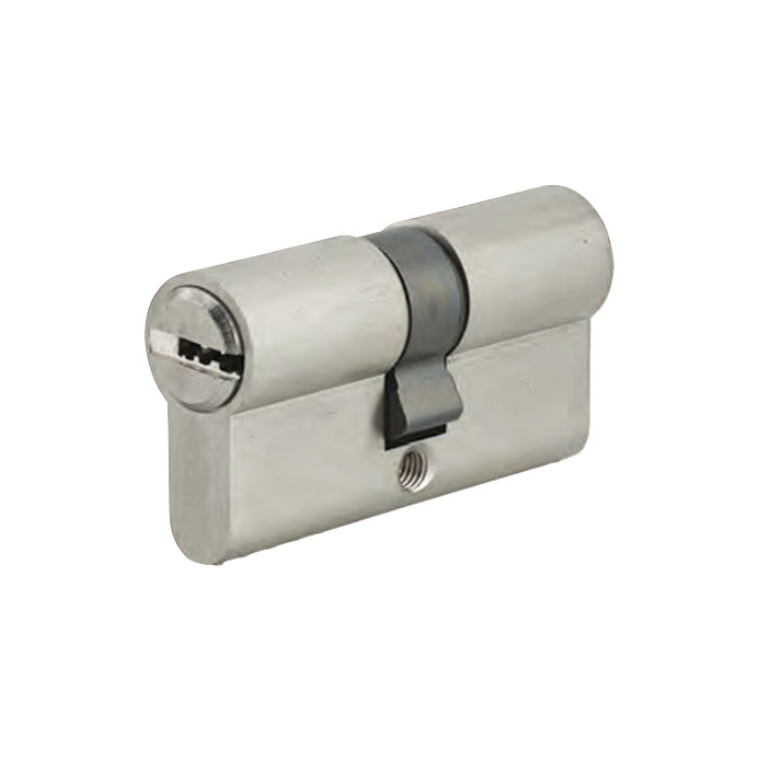 Euro Profile Solid Brass Cylinder with Double Line Pins and Computer Keys for Mortise Lock
