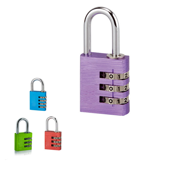 Aluminium Square Shape Combination Padlock