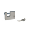 Rectangular Iron Padlock Nickel Plated