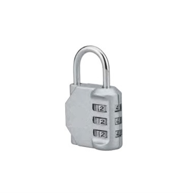 Silver Zamak Combination Padlock