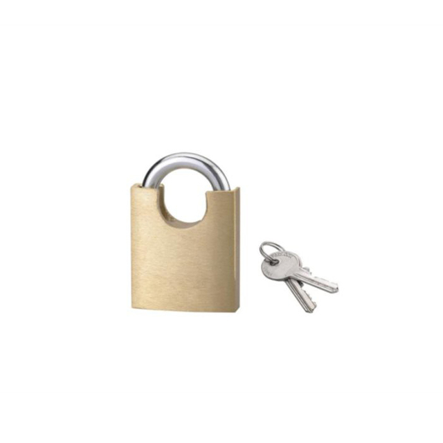 Brass Padlock With Half Wrapped Shackle