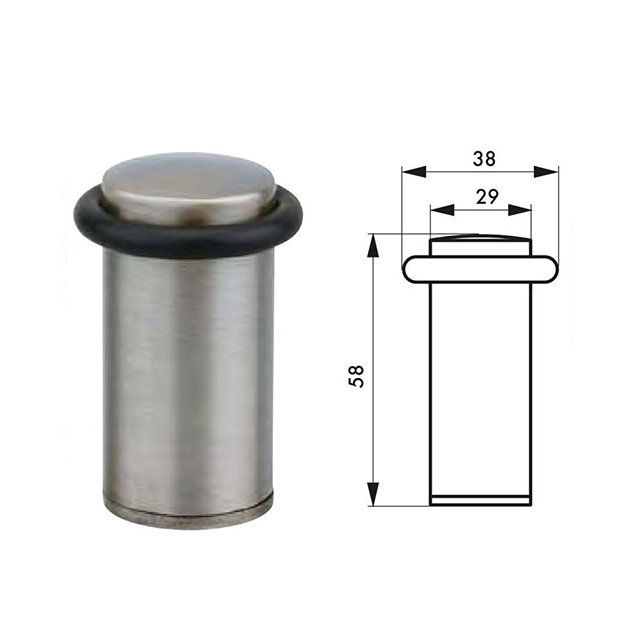 Zamak Door Stopper With Rubber Ring