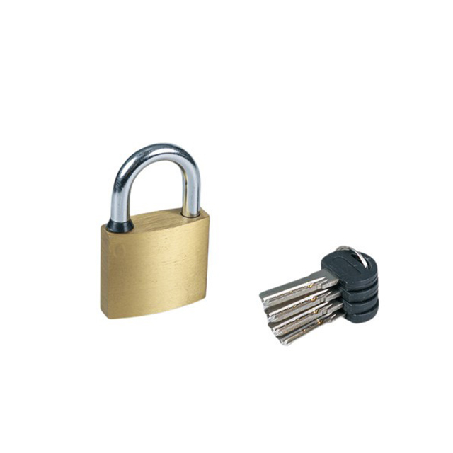 Brass Padlock With Computer Keys